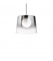 Fade pendant light 1 bulb Glass, metal Chrome