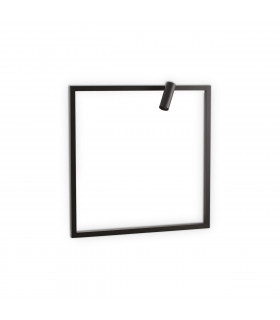 Aplique LED integrado Syntesi Metal Negro 1 bombilla 60cm