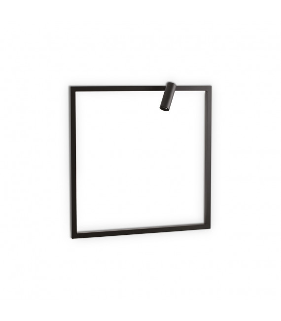 Integrated LED wall light Syntesi Metal Black 1 bulb 60cm