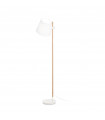 Lampadaire Axel Bois,tissu blanc 1 ampoule 168cm