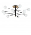 Plafonnier Cosmopolitan Verre,métal Noir 12 ampoules 53,5cm