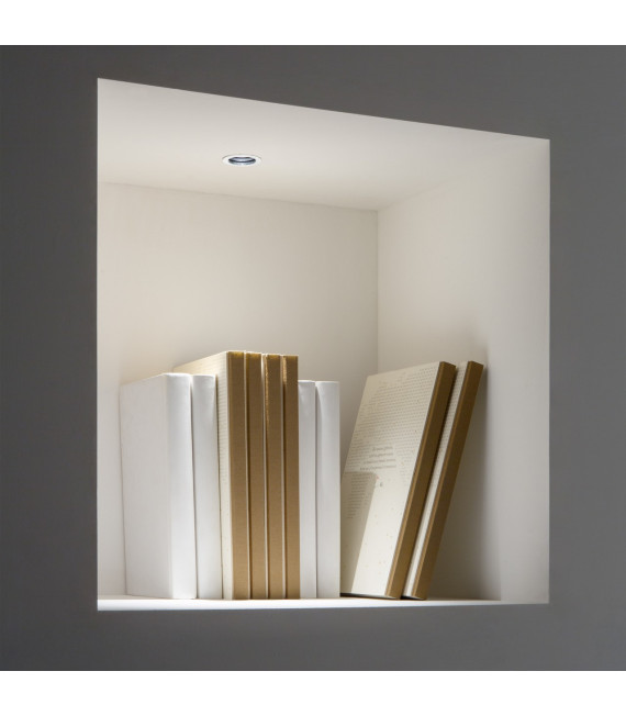 Recessed spotlight One Glass, metal, aluminum Black 1 bulb 5.1cm