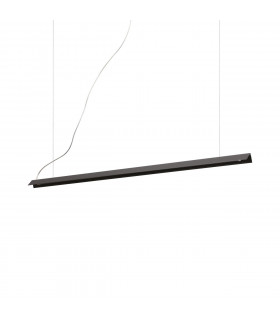 Lámpara colgante LED integrada V-Line 1 bombilla Metal Negro