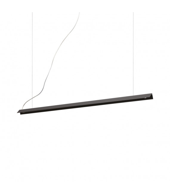 Lámpara colgante LED integrada V-Line 1 bombilla Metal Negro