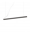 V-Line integrated LED pendant lamp 1 bulb Black Metal