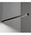 V-Line integrated LED pendant lamp 1 bulb Black Metal