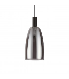 Coco-2 pendant lamp 1 bulb Glass, metal Black