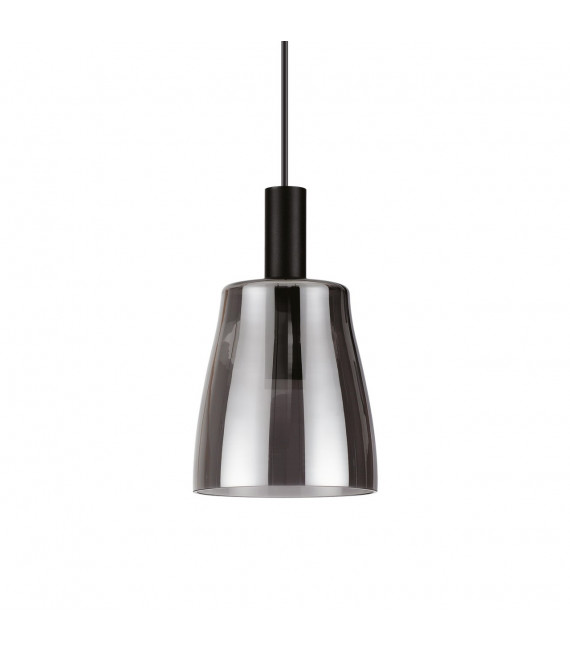 Coco-3 Lámpara colgante 1 bombilla Cristal, metal Negro