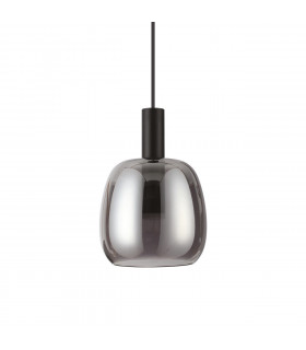 Suspension Coco-1 1 ampoule Verre,métal Noir