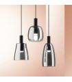 Coco-1 pendant lamp 1 bulb Glass, metal Black