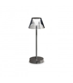 LED-Einbaulampe Lolita Kaltes graues Metall 1 Birne 34,5cm
