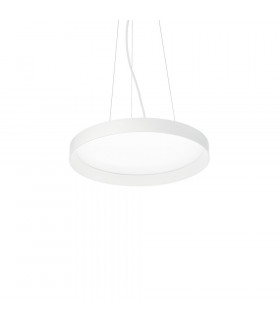 Sospensione LED integrata Fly 1 lampadina Metallo, alluminio, plastica bianca