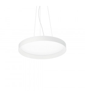 Sospensione LED integrata Fly 1 lampadina Metallo, alluminio, plastica bianca
