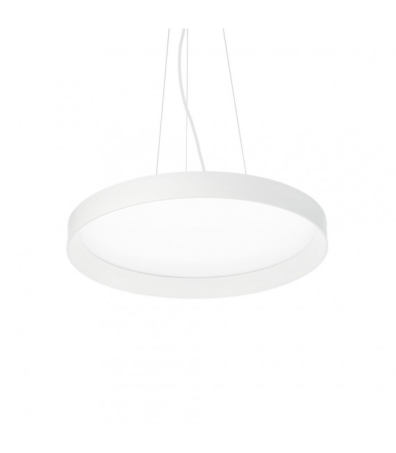 Integrated LED suspension Fly 1 bulb Metal, aluminium, white plastic
