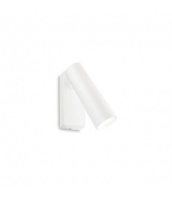 Aplique con lámpara de lectura Pipe Metal, aluminio blanco 1 bombilla 10,5cm