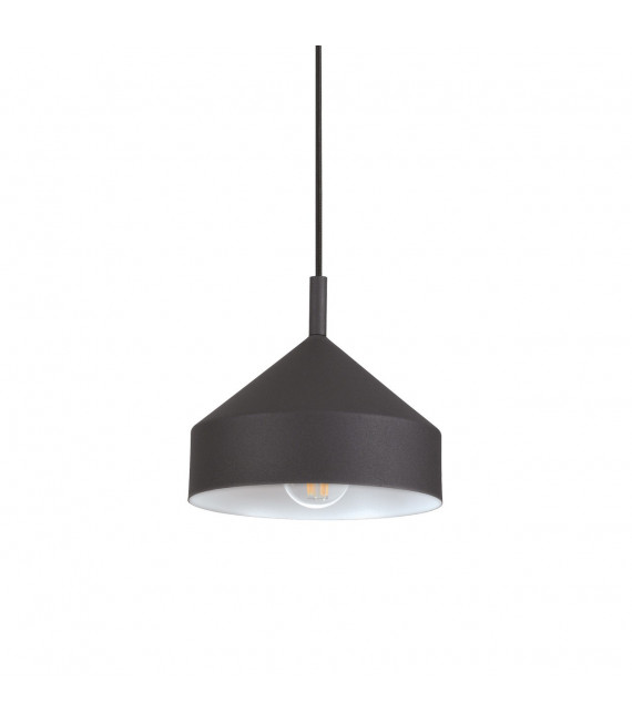 Lámpara colgante Yurta 1 bombilla Metal Negro