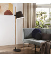 Floor lamp Axel Wood, black fabric 1 bulb 168cm