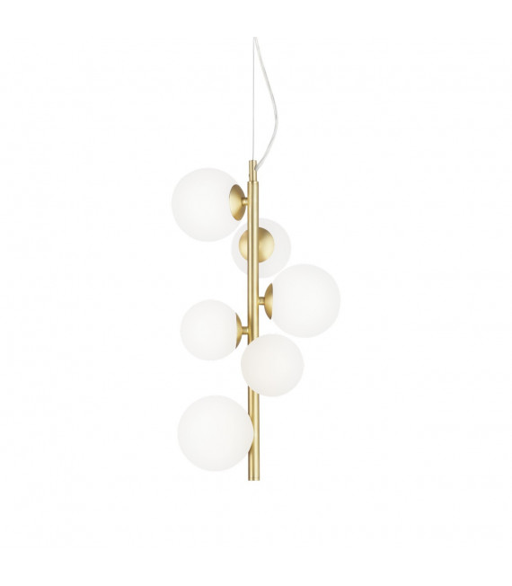 Lampada a sospensione Perlage 6 lampadine Vetro, metallo