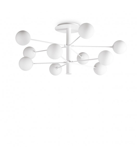 Cosmopolitan Deckenleuchte Glas, Weißmetall 10 flammig 53,5cm