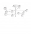Plafonnier Cosmopolitan Verre,métal blanc 10 ampoules 53,5cm
