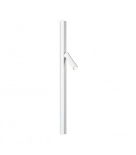 Syntesi integrierte LED-Wandleuchte Weißmetall 1 Glühbirne 59,5cm