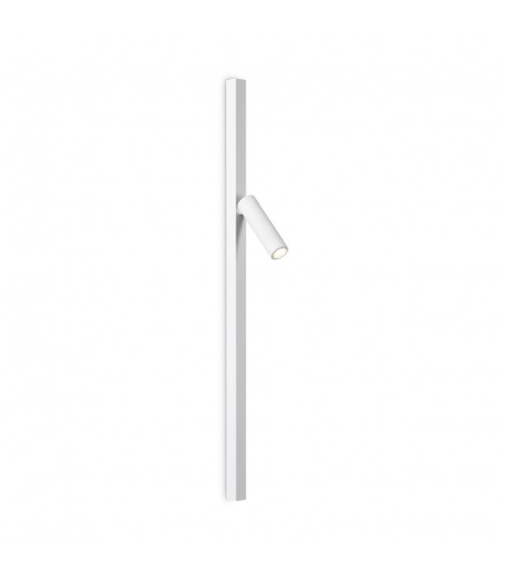 Syntesi integrierte LED-Wandleuchte Weißmetall 1 Glühbirne 59,5cm
