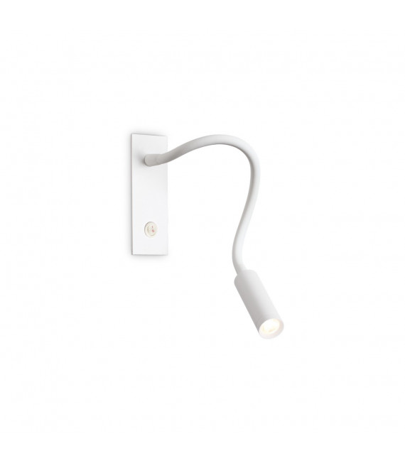 Aplique con luz de lectura Io Metal, aluminio blanco 1 bombilla 12cm