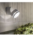 Spotlight Omega 1 bulb Glass, white metal