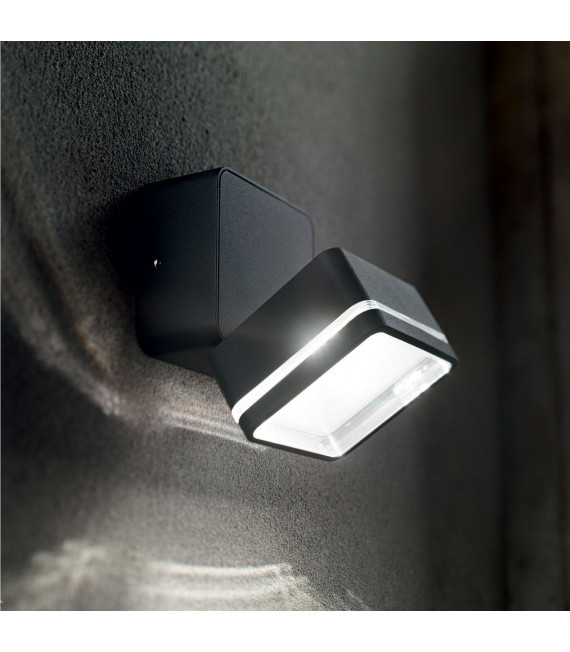 Foco Omega Cristal, metal Antracita 1 bombilla 9cm