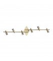 Barre de spots Alfa Métal Laiton 6 ampoules 16cm
