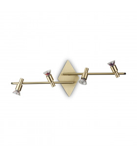 Slem Metal Brass spotlight bar 4 bulbs 16cm