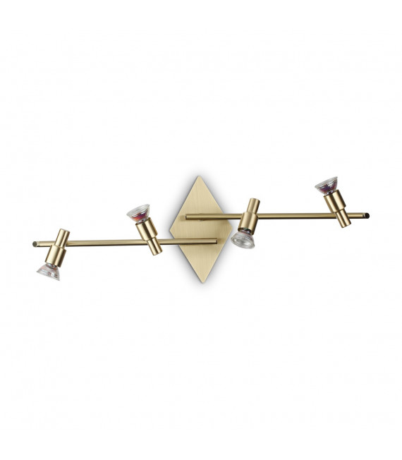 Slem Metal Brass spotlight bar 4 bulbs 16cm