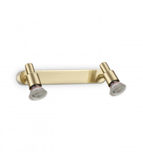 Strahler Slem Metal Messing 2 Glühbirnen 10cm