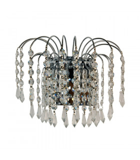 Applique design Amir Métal Chrome 2 ampoules 25cm
