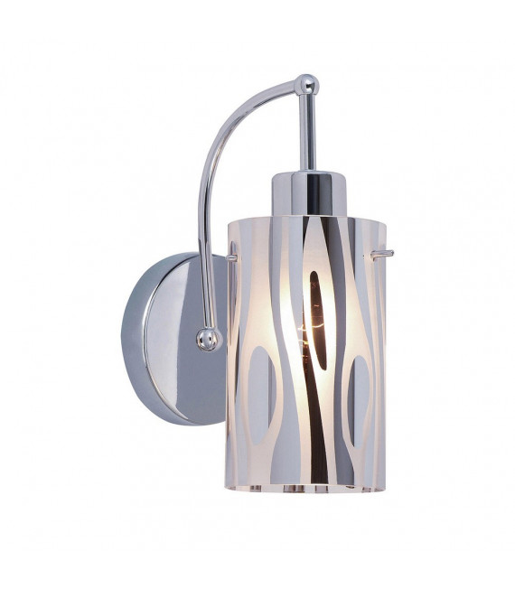 Lampe mit dreifach verchromtem Metallschirm 1 Glühbirne 45cm