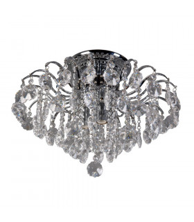 Plafonnier Design Firenza Métal Chrome 4 ampoules 32cm