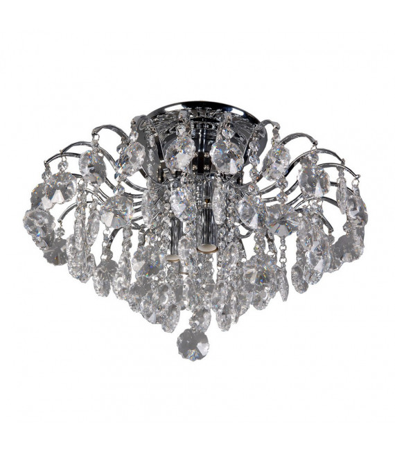 Plafonnier Design Firenza Métal Chrome 4 ampoules 32cm