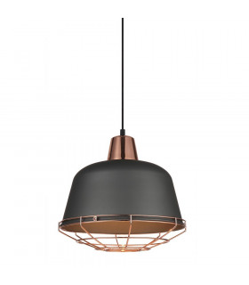 Annika Pendente in metallo nero 1 lampadina 30cm