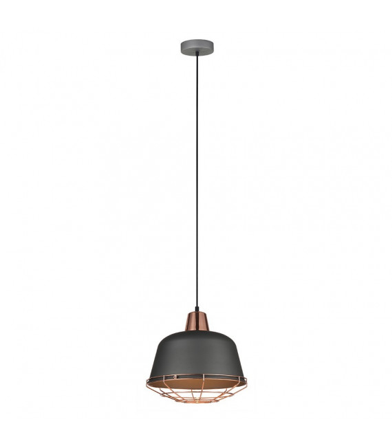 Suspension Annika Métal Noir 1 ampoule 30cm