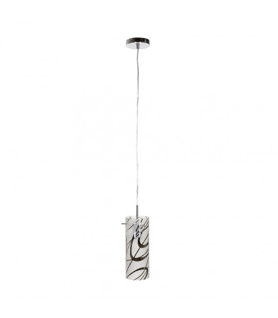 Design-Pendelleuchte Hello Metal Chrom 1 Glühbirne 25cm