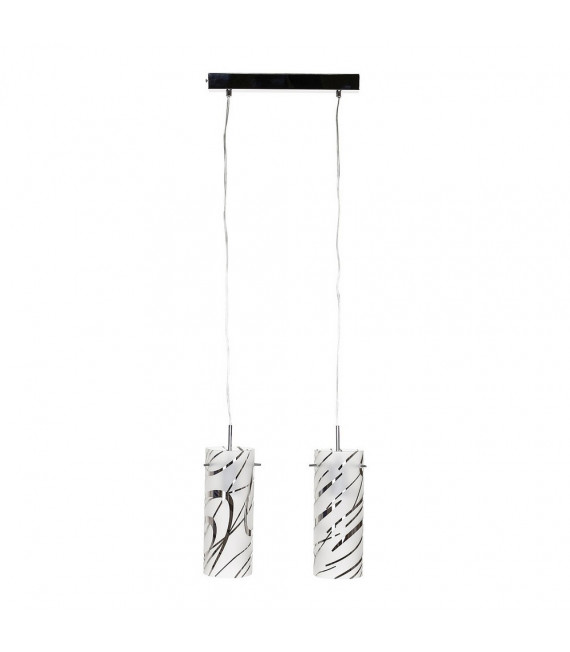 Lampada a sospensione Hello Metal Chrome 2 lampadine 25cm