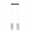 Suspension Hello Métal Chrome 2 ampoules 25cm