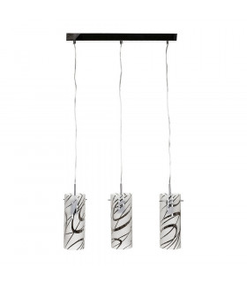 Hello Metal Chrome pendant light 3 bulbs 25cm