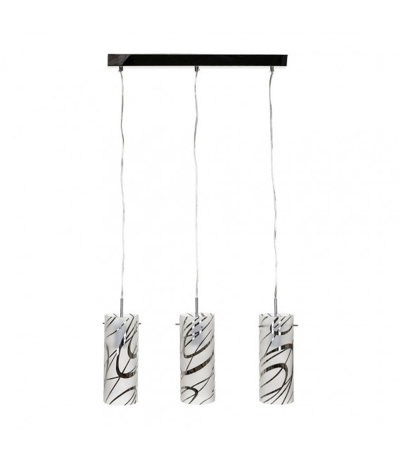 Hello Metal Chrome pendant light 3 bulbs 25cm