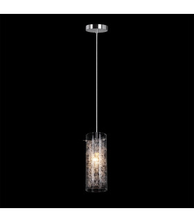Suspension design Ibiza Métal Chrome 1 ampoule 26cm