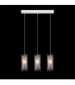 Suspension Ibiza Métal Chrome 3 ampoules 26cm