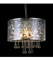 Cleo Metal Chrome pendant light 3 bulbs 34cm