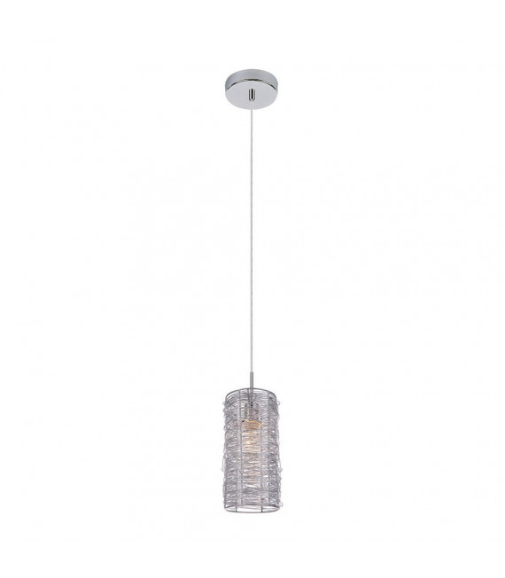 Suspension Linton Métal Argent 1 ampoule 24cm