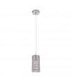 Suspension Linton Métal Argent 1 ampoule 24cm