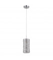 Suspension Linton Métal Argent 1 ampoule 24cm